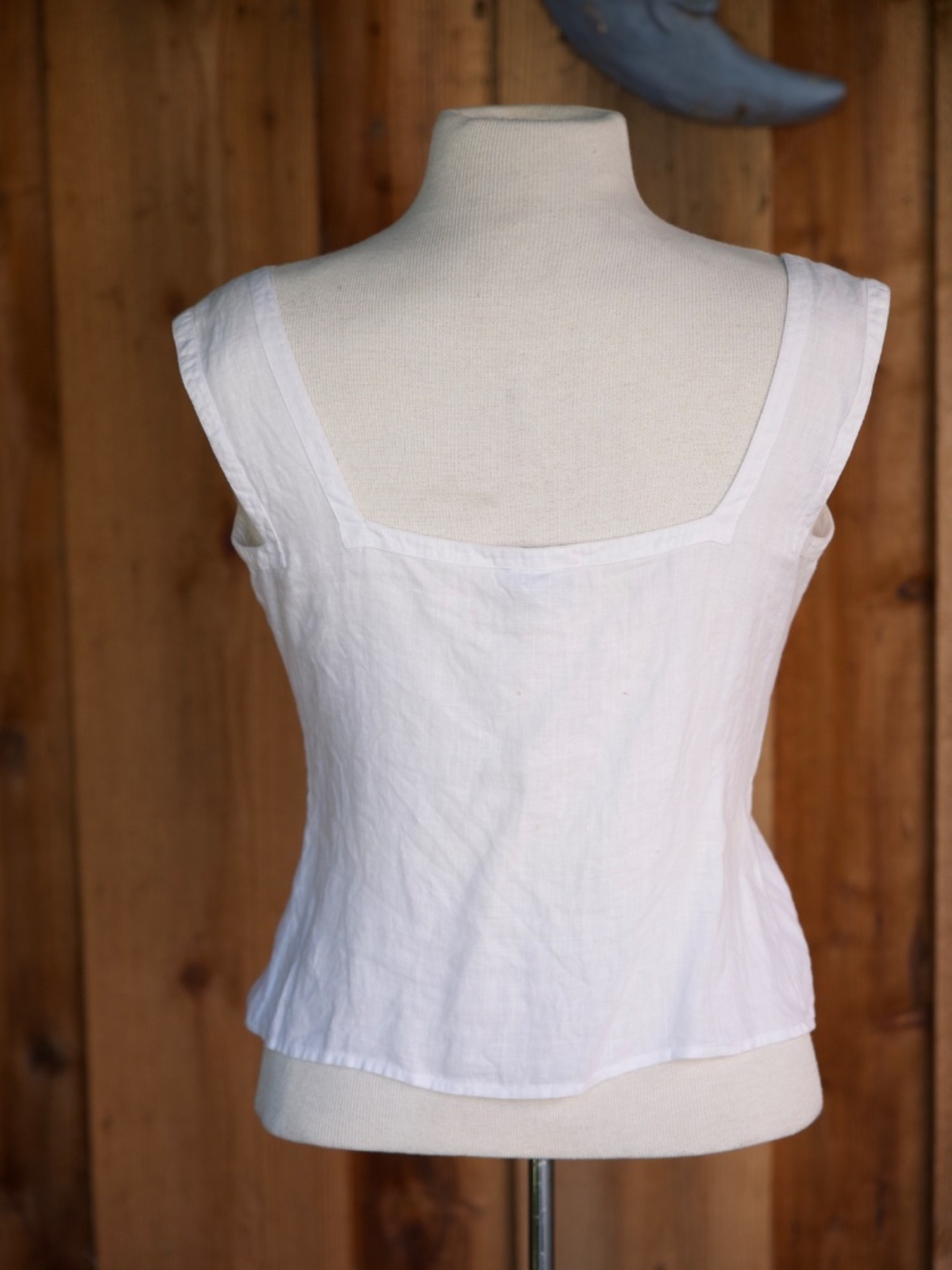 Vintage Y2K Giorgio Armani 100% Linen Button Down Tank Made In Italy Woman's XS - Picture 9 of 16